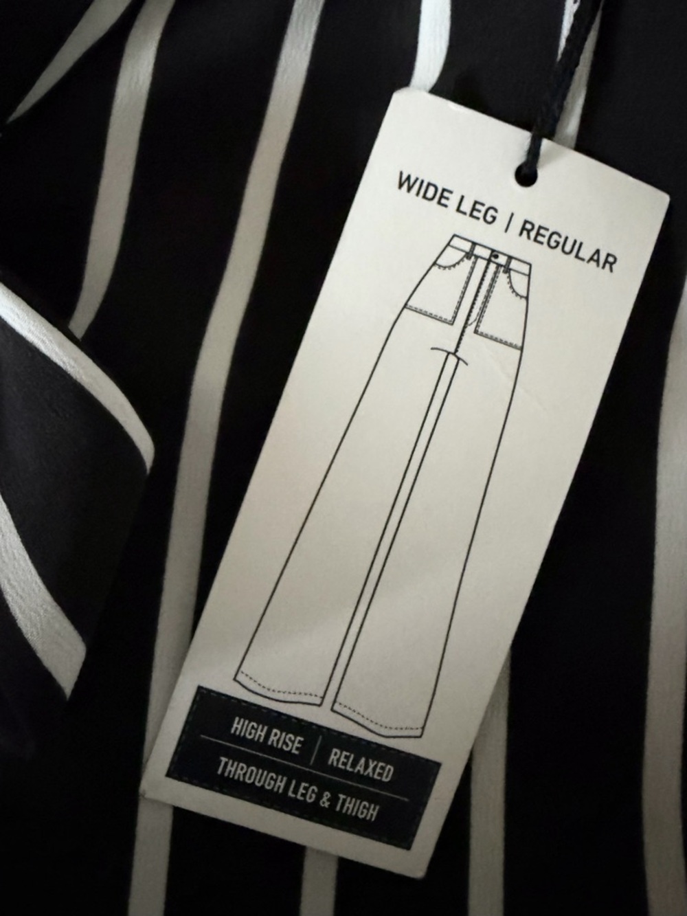 FINAL PRICE! Forever 21 Wide Leg Striped Pants High Waist Adjustable Small NWT - Picture 10 of 11